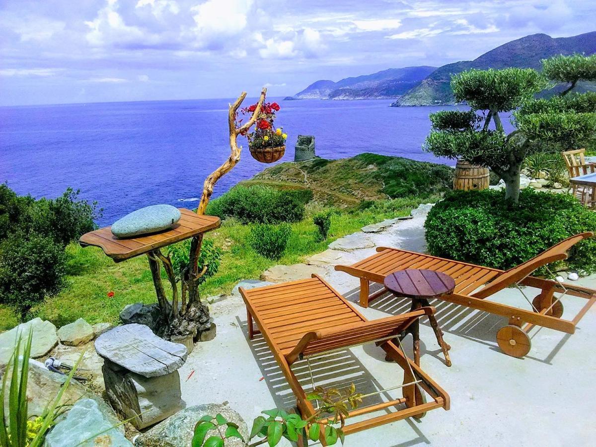 Coin De Paradis Vue Dominante Sur Mer, Montagne Et Tour Genoise Avec Jacuzzi Pino Zewnętrze zdjęcie